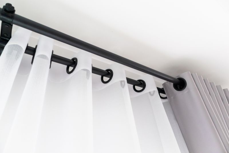 Elegant Curtain Rods in Bedroom